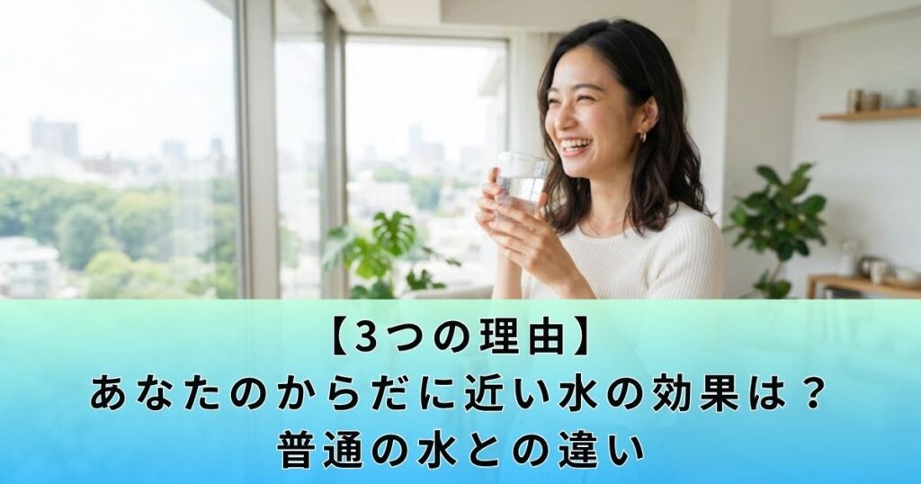 【3つの理由】あなたのからだに近い水の効果は?普通の水との違い
